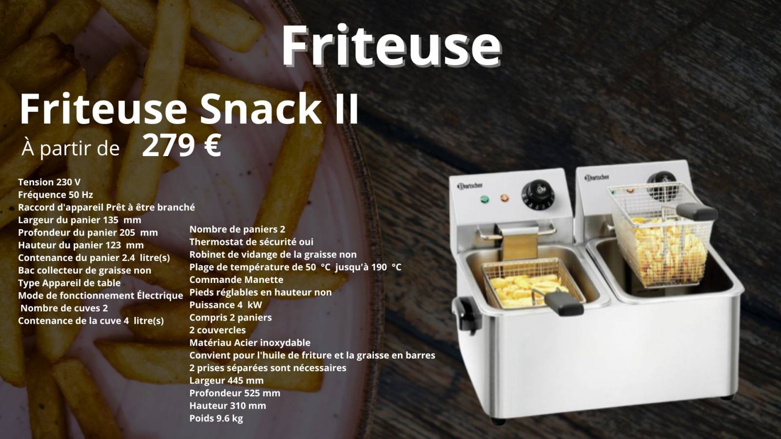 Vente de friteuse beignets en acier inoxydable 230 volts Tananarive à Madagascar