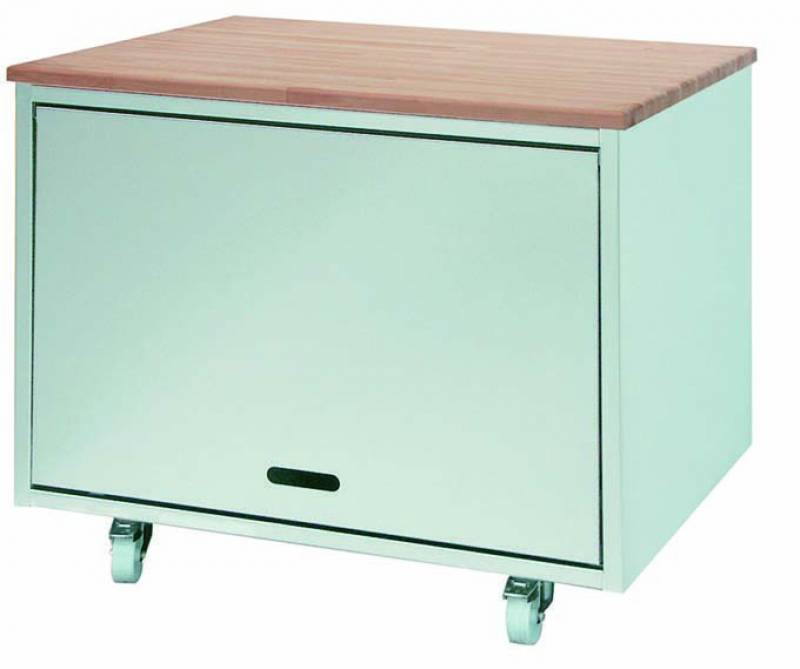 Parisien Porte amovible Cornières U ou L Dessus Hêtre Inox