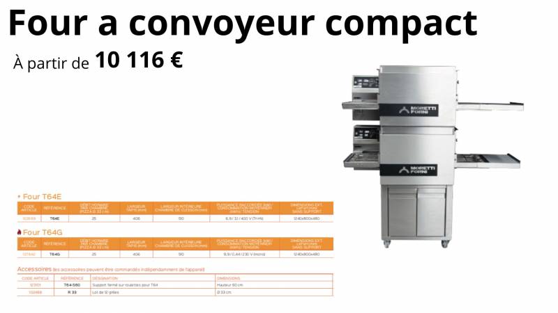 Four a convoyeur compact