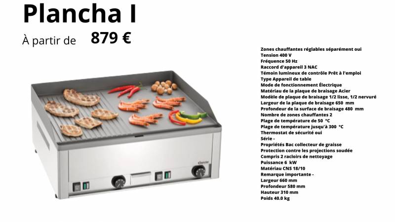 Concept  grillades Sélection d'équipements professionnels pour food truck,  snack ou restaurant pour réaliser des grillades