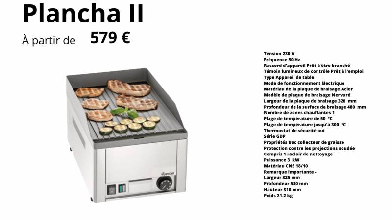 Concept  grillades Sélection d'équipements professionnels pour food truck,  snack ou restaurant pour réaliser des grillades