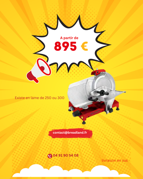 Trancheur à Jambon Gamme ROUGE BREAD LAND sur la Corse