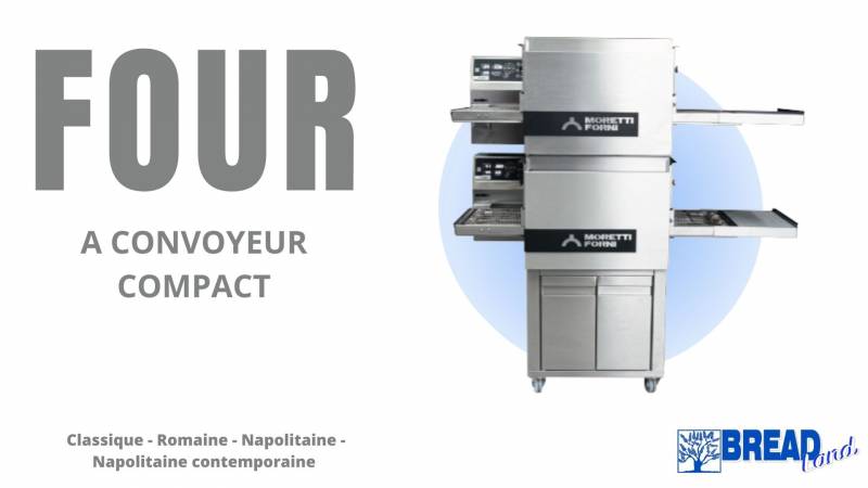 Concept PIZZA  -  Four à convoyeur, Four Electrique ou à Gaz, un et deux niveaux, pour la cuisson de 2 à 9 Pizzas