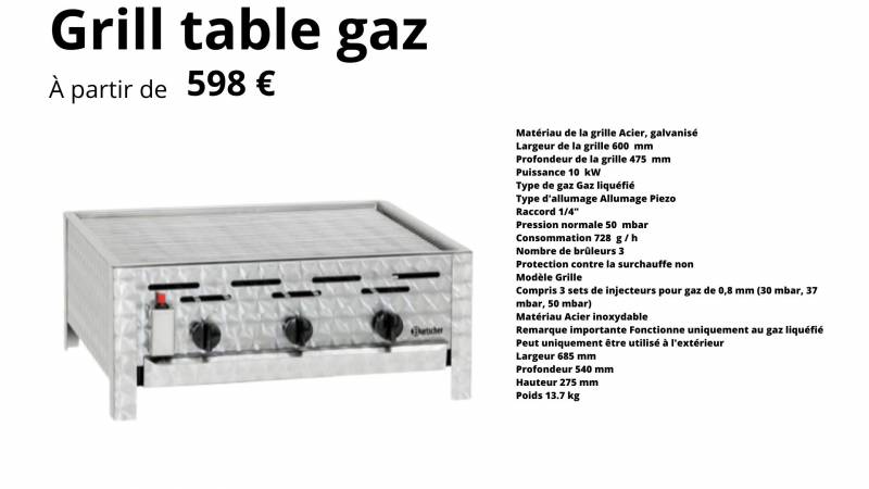 Concept  grillades Sélection d'équipements professionnels pour food truck,  snack ou restaurant pour réaliser des grillades