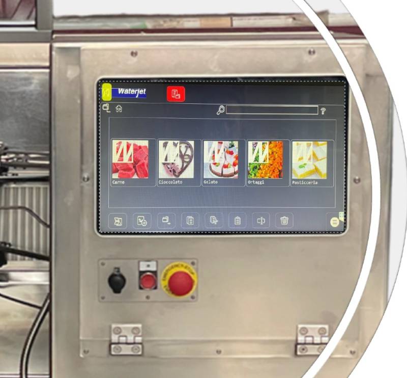 découpe jet d'eau frais et congelé