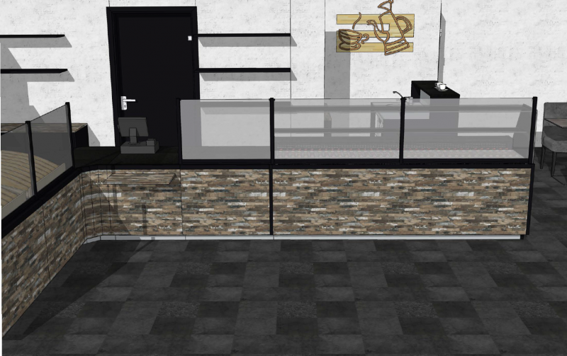 Elévation en 3D Vitrine Réfrigée