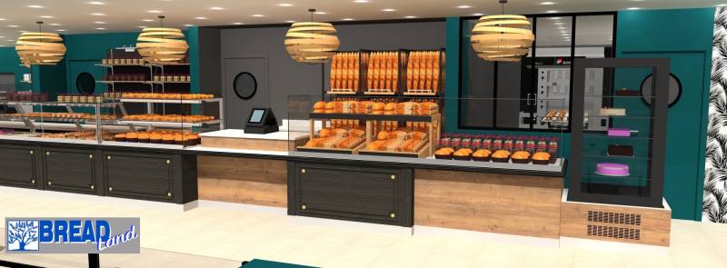 Agencement Linéaire de vente patisserie viennoiserie