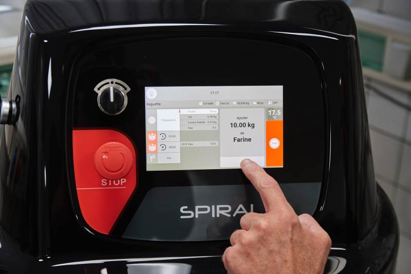 Pétrin Spirale SPI EvO BONGARD doté de la Commande TOUCH Control pour une régularité et une constance de pétrissage