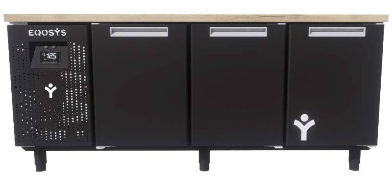 Tour réfrigéré Patisserie Viennoiserie EQOSYS personnalisé en version BLACK Edition 3 Portes